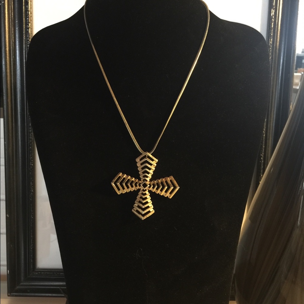 Gold statement necklace